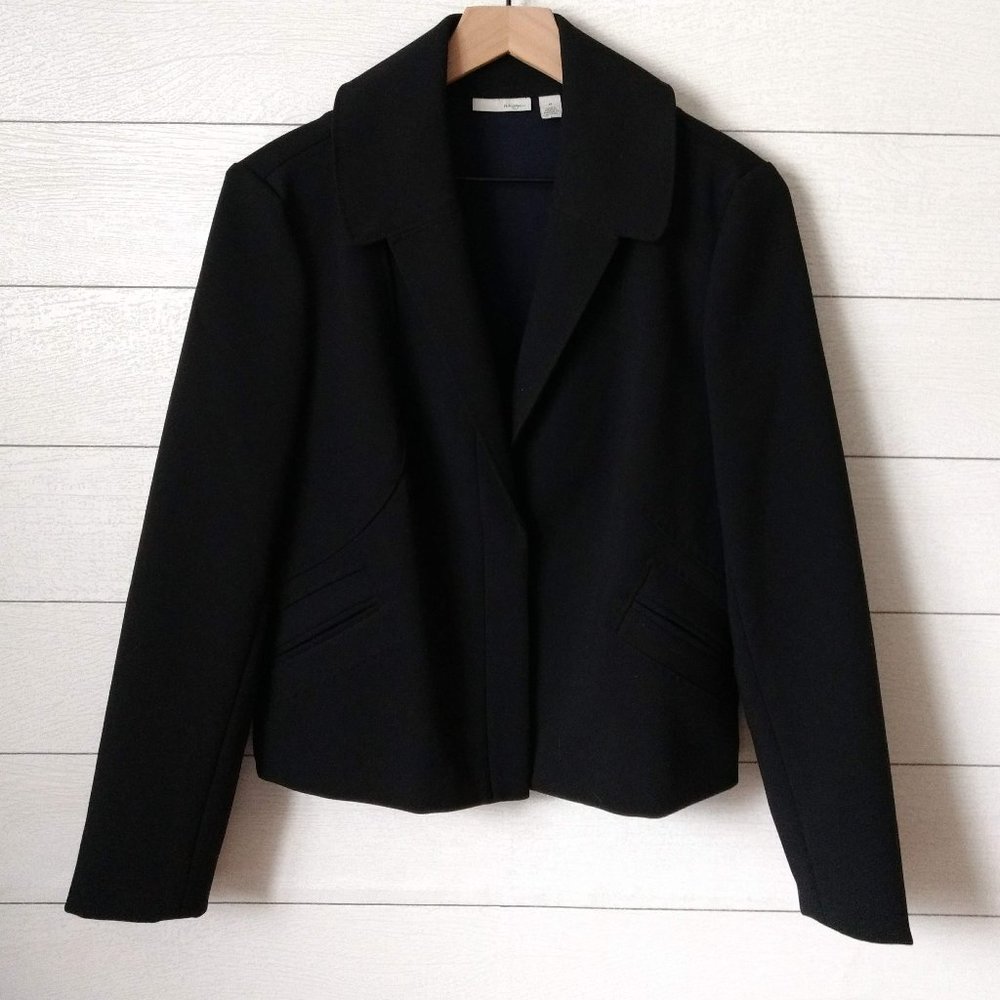 Halogen Black Snap Front Blazer Jacket M